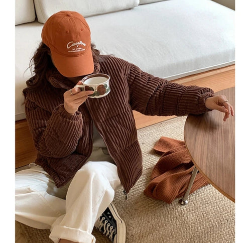 Corduroy Puffer Jacket